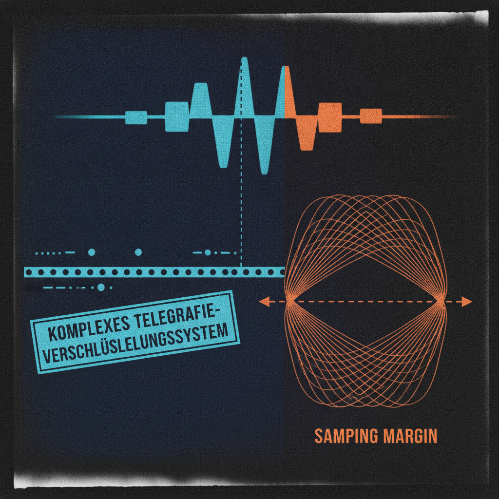 a single waveform forking into a telegraphic misreading and a diagnostic eye pattern