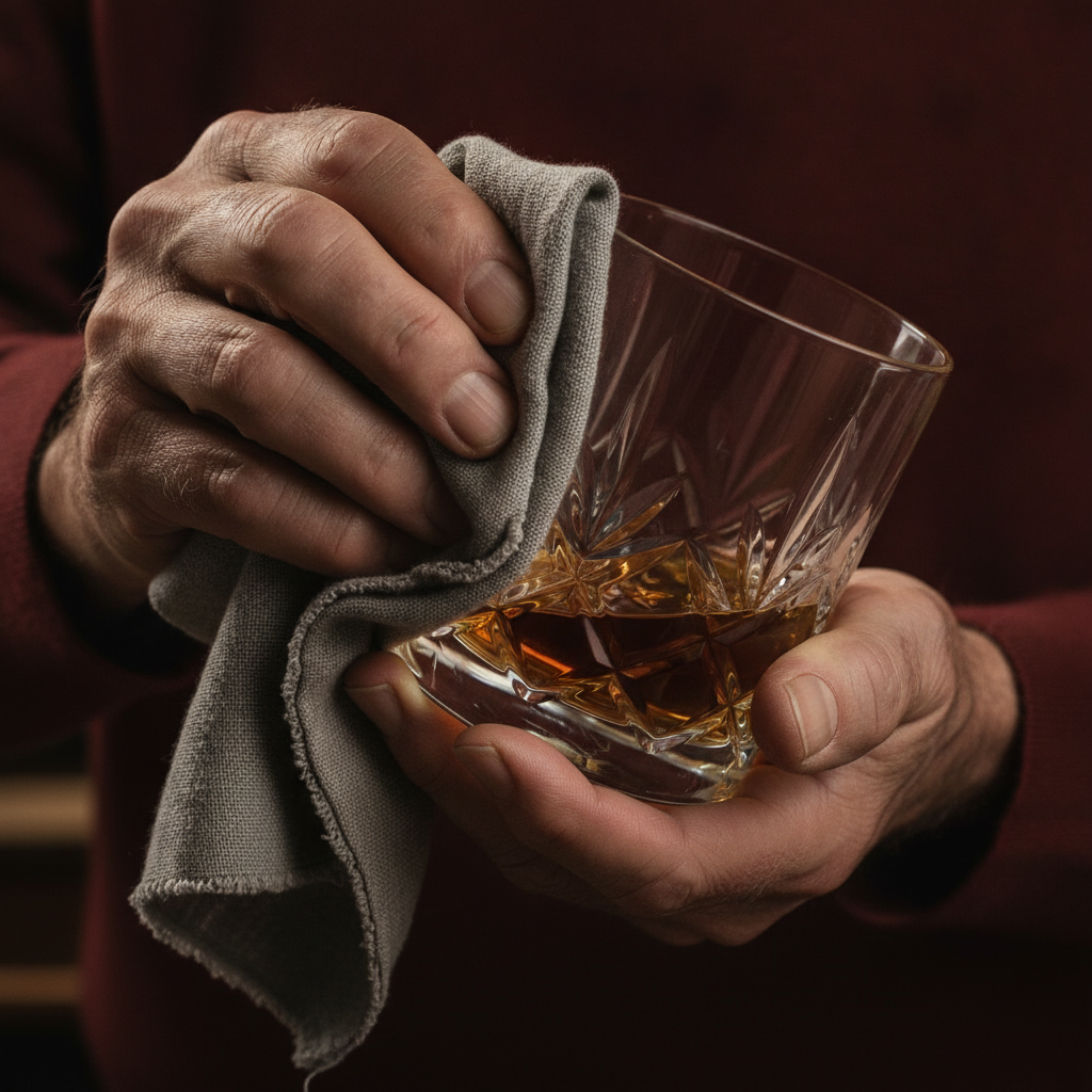 the friction of the glass
