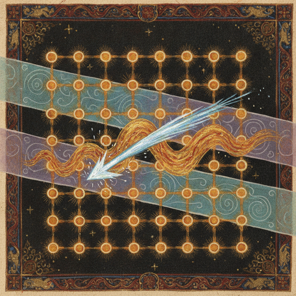 the lattice lends the momentum