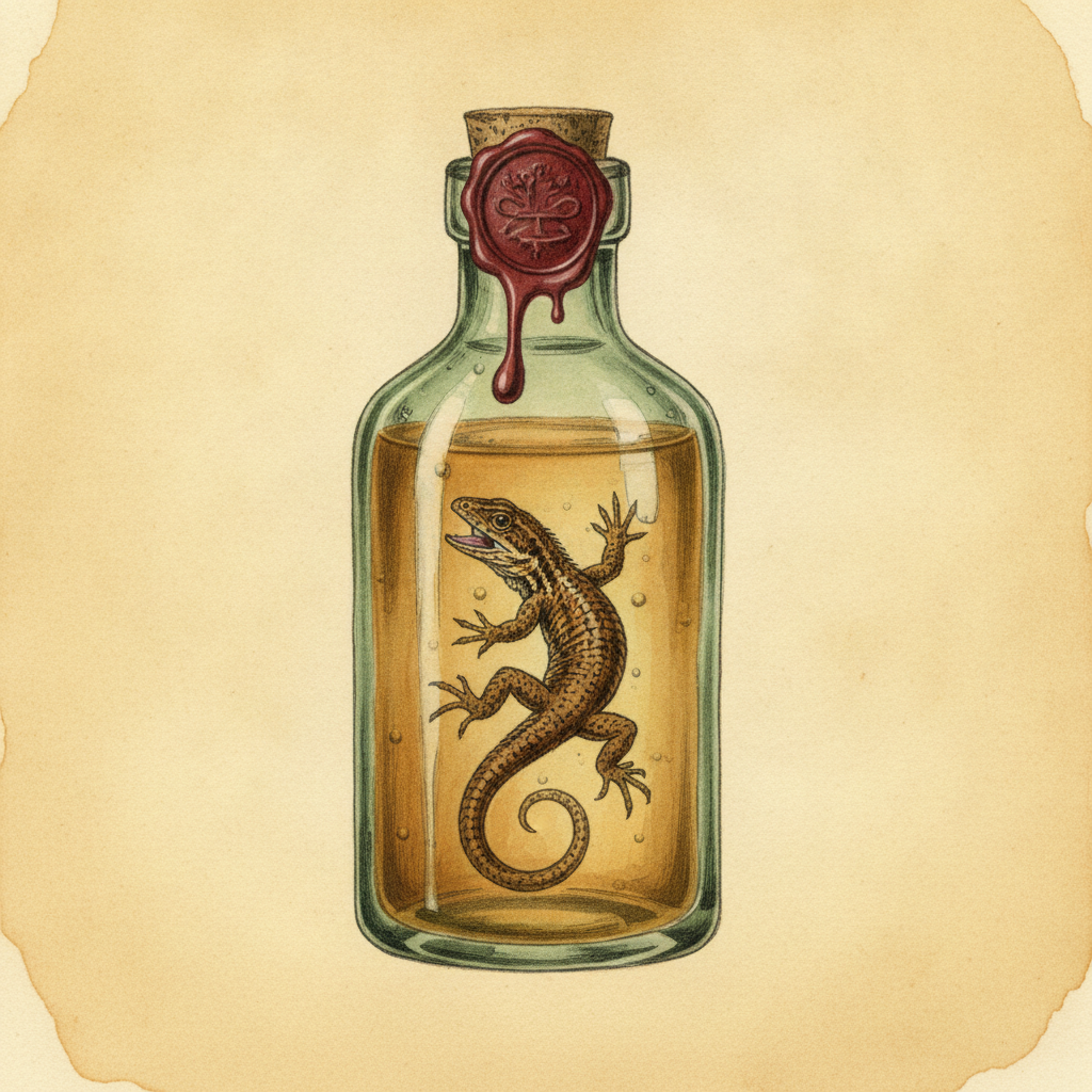the lizard in the bottle