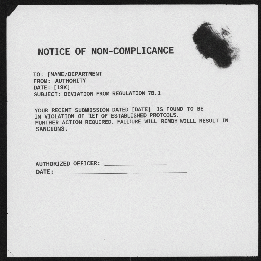 the notice of non compliance