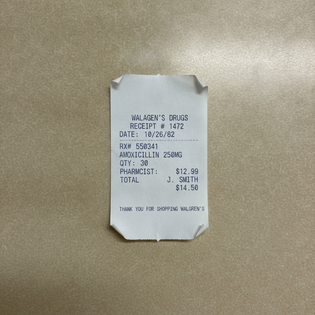 the pharmacy receipt of 1982